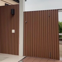Revêtement mural extérieur en composite bois-plastique, directement de l'usine, écologique, ignifuge, imperméable, facile à installer, grain de bois pour