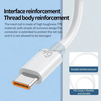 Cable DE DATOS USB a tipo C 6A de alta calidad, 1m, 1,5 m, 2M, Cable de carga rápida para teléfonos móviles y tabletas, Cables de alimentación para Xiaomi
