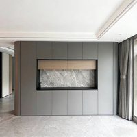 Buffet de style nordique avec rangement fermé et porte-bouteilles en matériaux écologiques
