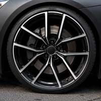 Jantes en alliage d'aluminium forgé à deux tons, à 5 trous, finition dorée usinée, ET personnalisé 20 mm, neuves pour voitures particulières Audi