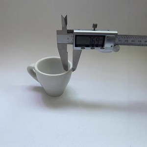 Set di tazze da caffè Espresso in porcellana professionale da 55ml di spessore-tazze da Latte per Cappuccino da 8mm con piattini per caffè domestico - Product Image 2