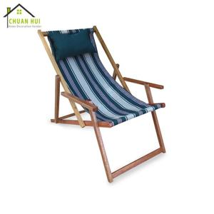 Fauteuil d'extérieur en pin néo-zélandais rayé, bien conçu, avec appui-tête et dossier réglable, pour terrasse et loisirs - Product Image 2