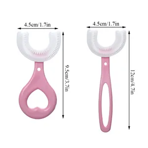 hot Baby Toothbrush Cleaning Brush Kid Silicone Newborn U-Shaped Toothbrush For Toddlers Oral Care Cleaning