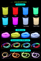 Bande LED néon circulaire à 360 degrés, 18 mm, RGB, avec indice de protection IP68 et garantie de 10 ans pour une utilisation sur scène de fête