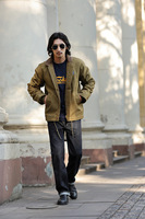 Veste polaire d'hiver pour homme avec col en polaire, style cargo en toile, décontractée, streetwear, OEM, vente en gros