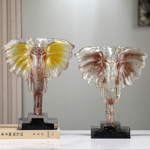 Escultura de Cabeza de <span class=keywords><strong>Elefante</strong></span> de Resina - Adorno Creativo para <span class=keywords><strong>el</strong></span> Hogar - Product Image 4