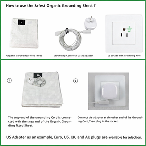 带银纤维有机棉的接地治疗按摩床单，可改善睡眠和健康状况 - Product Image 6