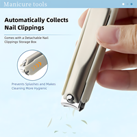 Kit de Soins des Ongles 7-en-1 Nouveautés Trousse Professionnelle Manucure Pédicure Coupe-Ongles Pince à Ongles Cure-Oreilles dans un Étui en Cuir