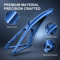 Rangka Sepeda Gunung Listrik MTB Aluminium Alloy Custom Chopper OEM Brand Raw 44.5cm 48cm 20 27.5 Inch Langsung dari Pabrik