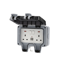 Interrupteur et prise murale étanche IP66 pour l'extérieur Prix d'usine 15 ans de garantie Tension maximale 220V Courant maximal 10A
