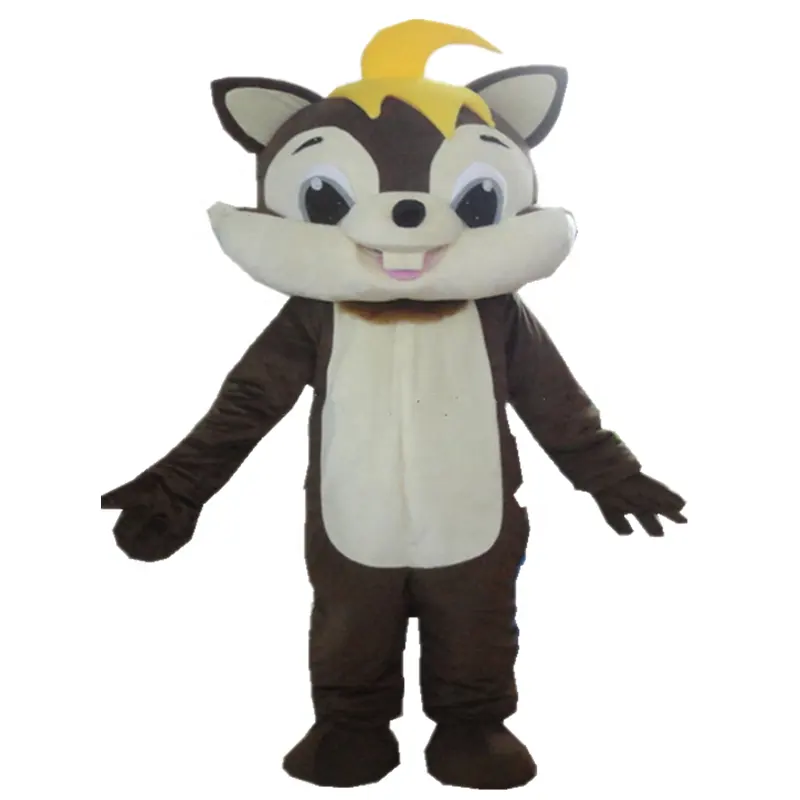 Marrone cartone animato adulto peluche animale mascotte costume/chipmunk costumi per adulti