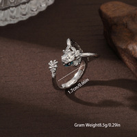 Bijoux de haute qualité ouvert taille réglable Vintage Dragon Designs bague italienne 925 bagues en argent Sterling pour hommes