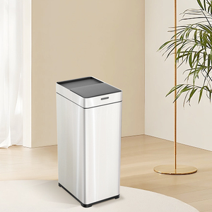 Cubo de basura deslizante con Sensor plateado de 50L, función de ozono de acero inoxidable, cubo de basura Rectangular inteligente para cocina interior - Product Image 6