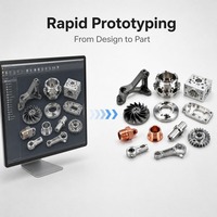 Service de prototypage rapide sur mesure par usinage CNC, pièces métalliques avec tournage et fraisage pour titane, acier, aluminium et cuivre