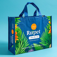 Sac à provisions non tissé d'épicerie réutilisable personnalisé de bonne qualité sac fourre-tout non tissé recyclable avec logo imprimé