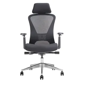 Modern High-End Luxury Office Chair Ergonomic Revolving Swivel Adjustable Fabric Metal Aluminum Executive Style Mesh Chair