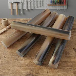 Tiges en corne de buffle noire pour manches de couteaux, cylindres vierges en corne naturelle, matériau pour la fabrication de couteaux sur mesure, vente en gros à prix abordable - Product Image 4