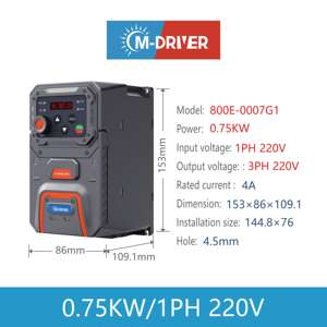 Variateur de fréquence monophasé 220V 0,75KW pour le contrôle de la pompe de surpression - Product Image 2