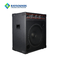 Amplificador de sonido para guitarra eléctrica y bajo de 15 pulgadas y 200W, combo con amplificador y estuche para guitarra
