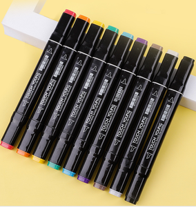 24 unidades/juego de rotuladores a base de <span class=keywords><strong>alcohol</strong></span> de <span class=keywords><strong>doble</strong></span> punta, rotulador de tela - Product Image 2