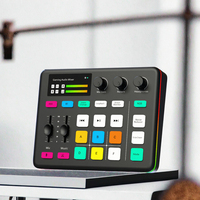 Microphone Studio Podcast Equipment Bundle Mini Interface Audio Podcast Mixer Accessoire complet Carte son Annulation du bruit
