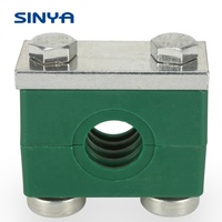 Collier de serrage robuste en plastique et aluminium / Collier de serrage à boulon unique HD / Colliers de serrage pour tubes hydrauliques / 1 1/2 pouces / Polypropylène