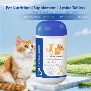 <span class=keywords><strong>L</strong></span>-<span class=keywords><strong>Lysine</strong></span> pour chats : Complément alimentaire exclusif pour le soin de <span class=keywords><strong>l</strong></span>'herpès félin, comprimés pour animaux de compagnie, renforce <span class=keywords><strong>l</strong></span>'immunité, absorption rapide, suppléments nutritionnels pour la santé des chats - Product Image 1