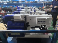 Machine à coudre industrielle BR-781FS à entraînement direct intégré avec boutonnière automatique, relevage automatique du pied et double moteur pas à pas