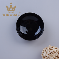 Bol à pâtes en céramique noir, Mini assiette de collation de 14cm, bol plat latéral de 5.5 pouces, 1 pièce