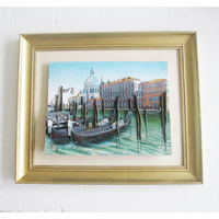 Fruit Peinture Capri Paris Venise Rue Scène Peinture Résine Photo Cadre Salon Fond Décoration Tenture Murale Personnalisé