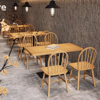Ensemble de canapés de restaurant modernes en bois, mobilier de banquette, table et chaises pour café, salon - Durable et écologique
