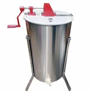 4 Frames Beekeeper Manual Honey Extractor Machine Pressure Vessel 20 304 Stainless Steel 1 Set Honey Centrifuge Ordinary Product