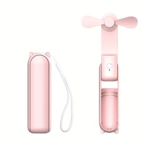 Ventilateur portable X418, rechargeable par USB, mini-ventilateur pliable 2-en-1 avec fonction de batterie externe, idéal pour l'été – Vente chaude - Product Image 1