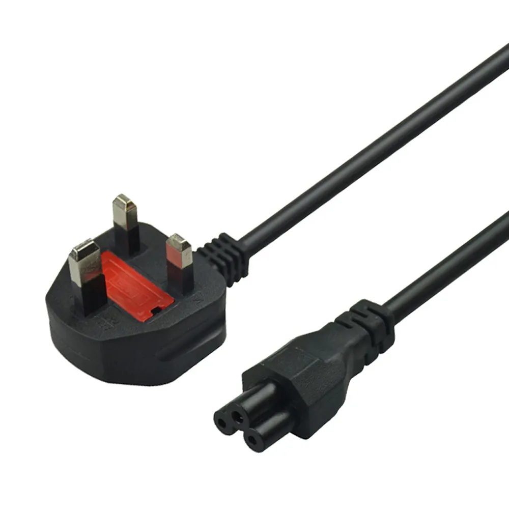 SIPU kabel listrik tegangan rendah, CCC 3 Pin tahan air UK Power Plug OEM Power Pin untuk komputer dengan harga yang baik