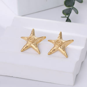 High Quality Women <b>Gold</b> <b>Plated</b> Women Trendy <b>Earring</b> Jewelry Stainless Steel <b>Earrings</b> - Product Image 1