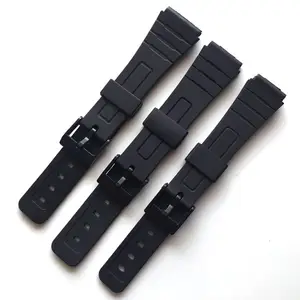 Factory Wholesale Stock16mm 18mm 20mm Rubber Strap Suitable For Casio F-91 MQ-24 105 108 w218 ae1200Watch