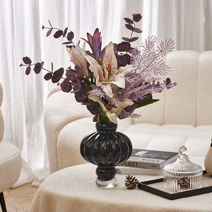 <span class=keywords><strong>Composizioni</strong></span> Floreali Realistiche con Foglie <span class=keywords><strong>di</strong></span> Eucalipto, Piante Artificiali Sensibili, Vaso con Fiori Artificiali per Decorazioni Moderne <span class=keywords><strong>di</strong></span> Hotel e Tavoli - Product Image 2