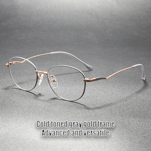 Monture de <span class=keywords><strong>lunettes</strong></span> de vue ovale ultra-légère en métal de haute qualité pour femmes, design élégant et compact, idéale pour les femmes d'affaires - Collection 2026 - Product Image 2