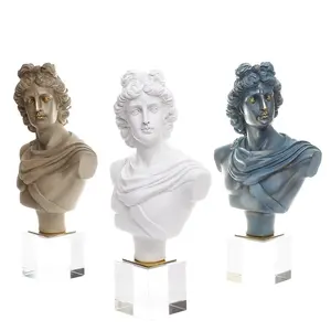 Wholesale david mini sculpture-mini Unique Resin greek mythology decorations David Bust Figurine Statue sculpture decoration sculpture statue