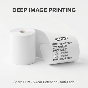 Rollo de Papel Térmico de 80 mm x 57 mm, 100% Pulpa de Madera Pura, Libre de BPA, para Impresora POS de Caja Registradora de <span class=keywords><strong>Supermercado</strong></span> - Product Image 4