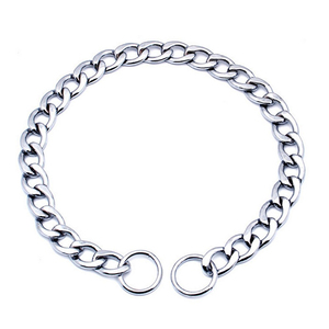 Guinzaglio per Cani in Acciaio Inox Resistente, Catena Cubana di Lusso 35-80cm con Sgancio Rapido e Motivo Stampato - Product Image 4