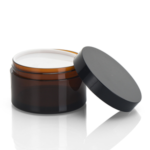 Empty High End Jar Skincare Packaging Amber Cosmetic Cream Jar Neck Cream Plastic Jar 120g