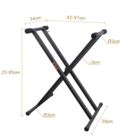 Support de clavier d'ordinateur réglable à 6 positions en caoutchouc et métal, design à verrouillage rapide K-723B-1 (Taïwan)