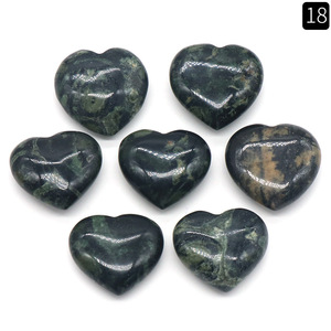 Cristal Natural de 20 mm, Labradorita Pulida en Forma de Corazón Sin Agujero, Piedra Kiwi, Pirita, Obsidiana, Corazón de Durazno, Decoración de Joyería DIY - Product Image 5