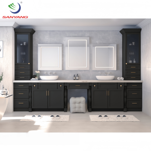Armoire de <span class=keywords><strong>cuisine</strong></span> noire de style américain durable Shaker Design Ensemble d'armoires modulaires en <span class=keywords><strong>bois</strong></span> RTA <span class=keywords><strong>Cuisine</strong></span> - Product Image 3