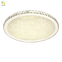 JYLIGHTING Lampe ronde simple moderne pour salon Lampe de luxe romantique pour la maison Plafonnier en cristal à led