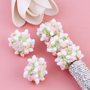 New Arrival Painted Irregular Pearl Flower Ball Shiny Lucite Mixed <b>Colorful</b> Loose Diy Fancy <b>Beads</b> for Pen Bracelet Making - Product Image 2