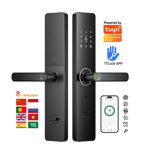 Nhà sản xuất tuya ttlock App Wifi vân tay thẻ thông minh an toàn sử thi mật khẩu gỗ kỹ thuật số cửa xử lý khóa với bàn phím - Product Image 2