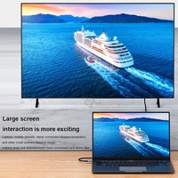 Câble coaxial Type-C USB C mâle vers DP mâle plaqué or 8K 60Hz avec gaine en PVC gris 3M/2M/1M pour téléphone portable, projecteur, PC