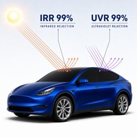 Film teinté pour vitres de voiture en céramique nano IR avec protection UV supérieure contre la chaleur et film de protection pour vitres de voiture haute clarté